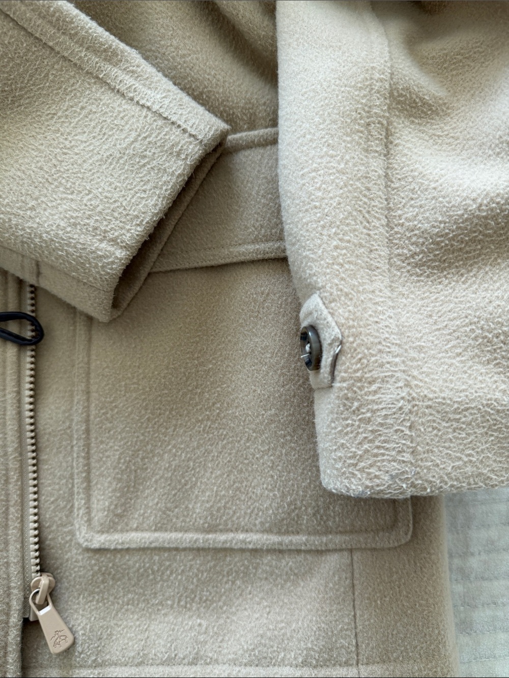 Brooks Brothers Camel Tan Wool Toggle Coat with Hood Size 12. Trench coat 🧥 - Picture 9 of 16